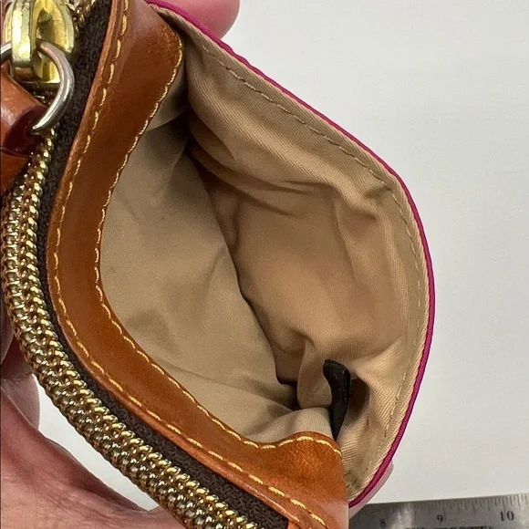 Dooney & Bourke Nylon Small Zippered Compact Coin Case Pink - Picture 9 of 16